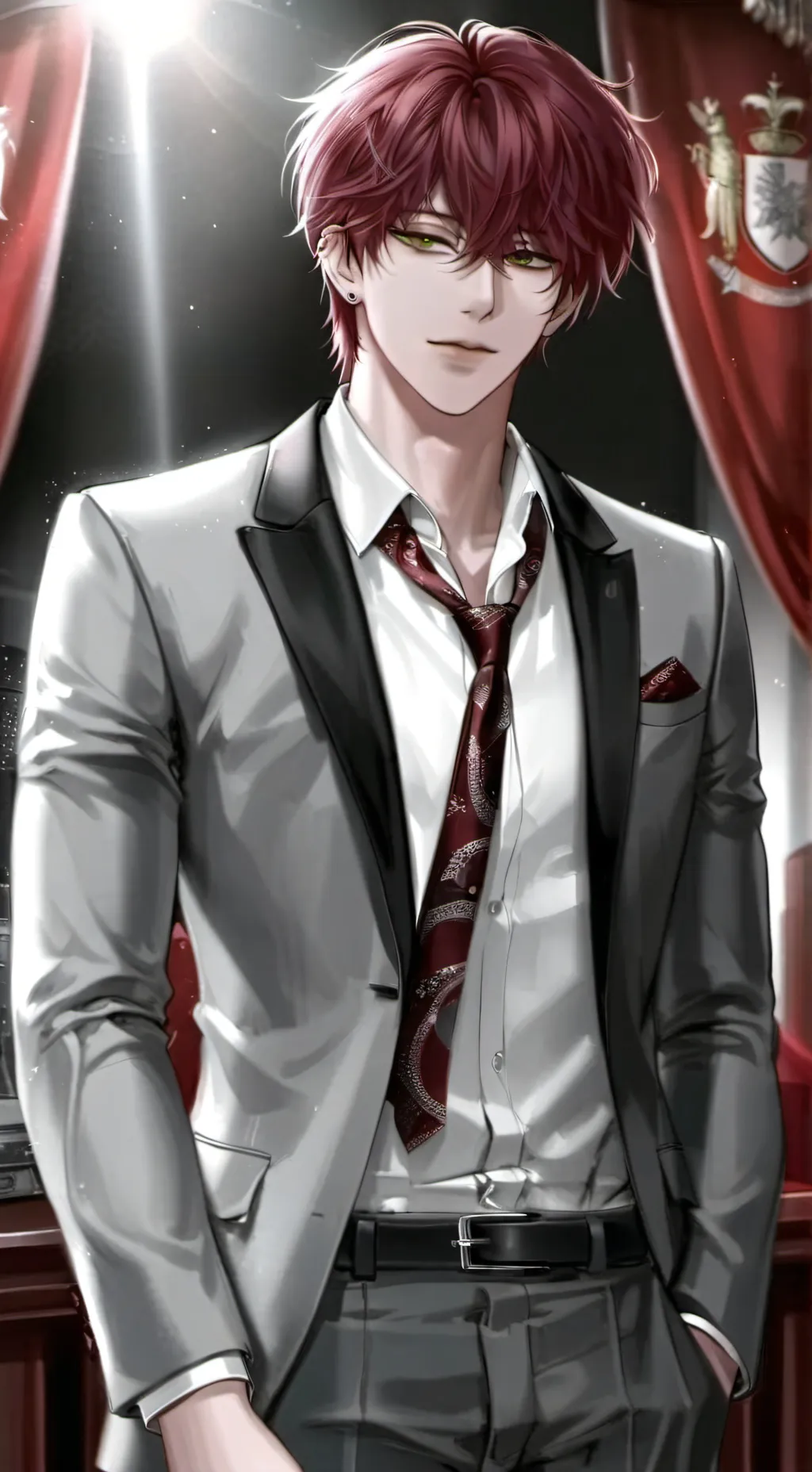 ai character: VALENTINO background