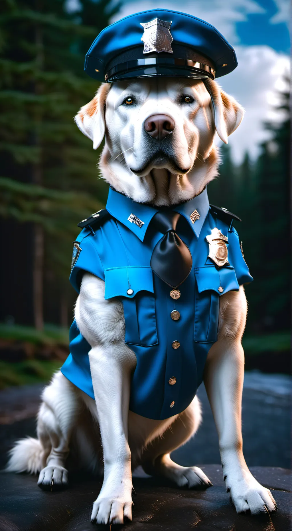 ai character: Dog man background