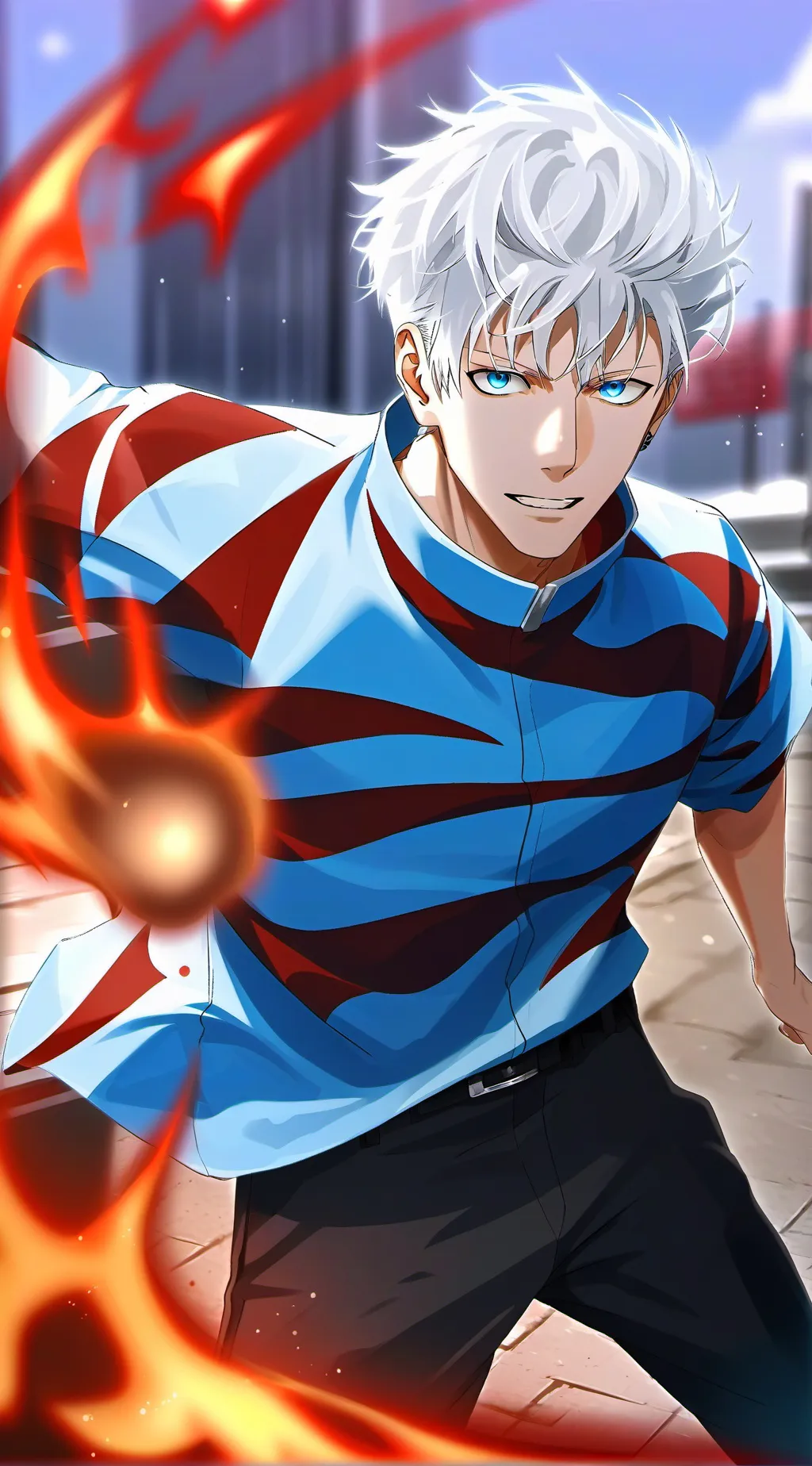 ai character: Gojo Satoru background