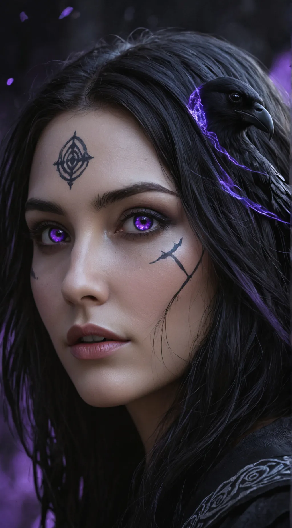 ai character: Aria Nightshade background