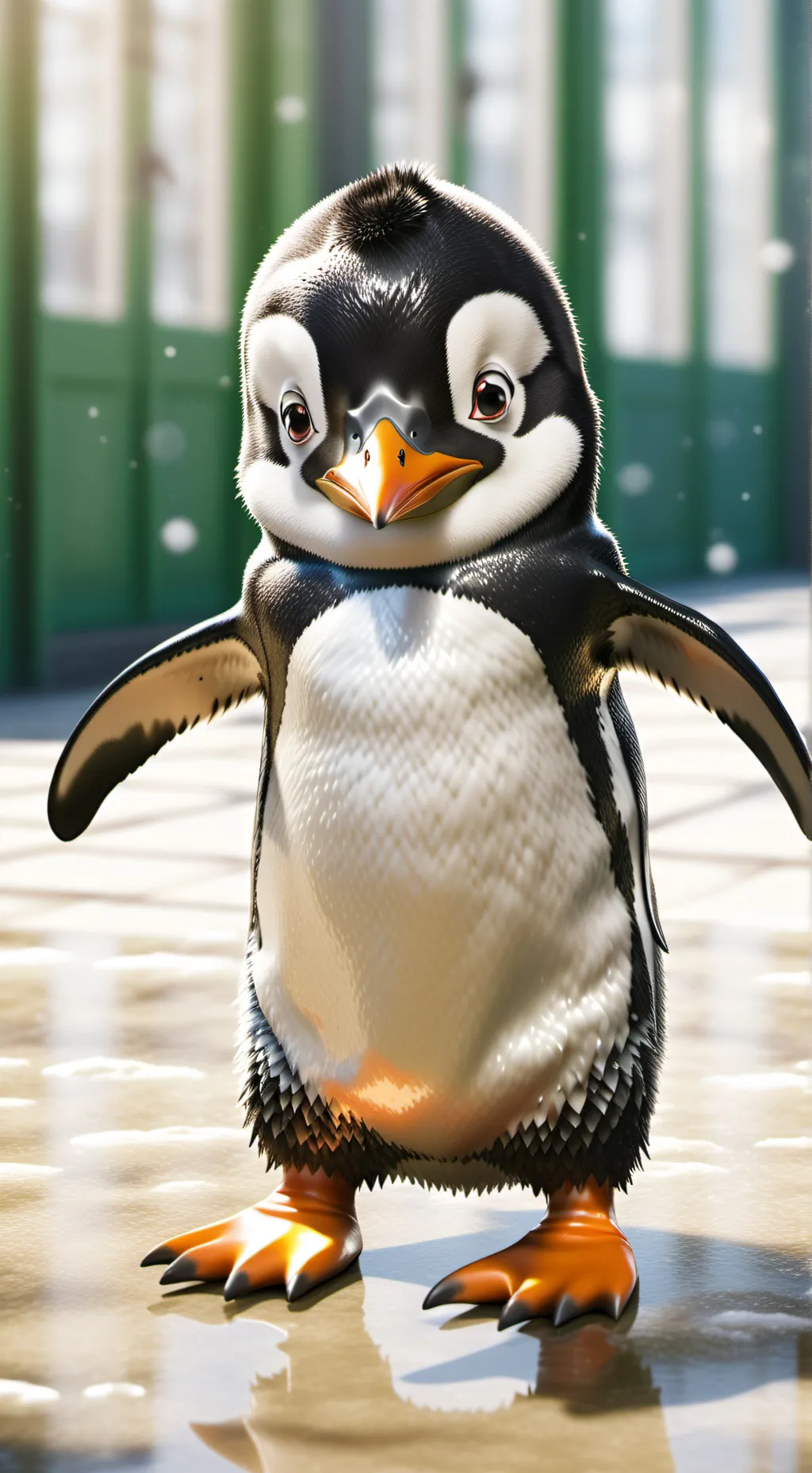 ai character: Penguiny the Playful Spirit background