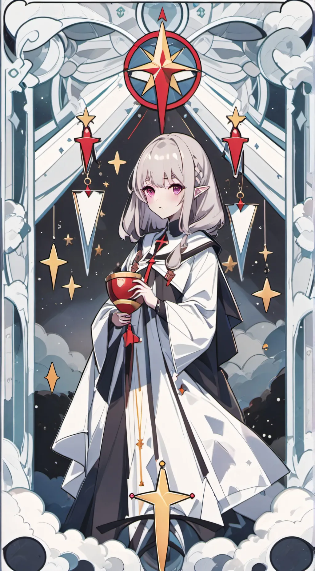 ai character: Violet  background