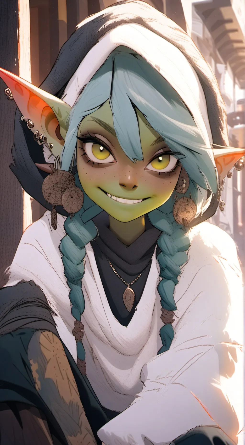 ai character: Gobletia Ashton  background