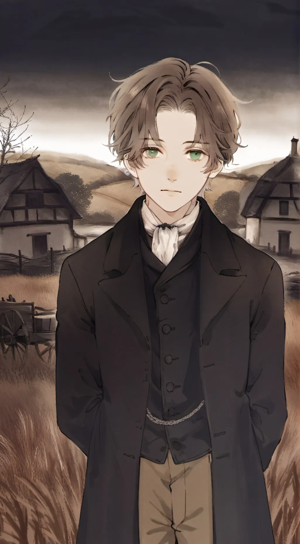 ai character: 👨🏽‍🌾🏚Forest⚒️🥾 background