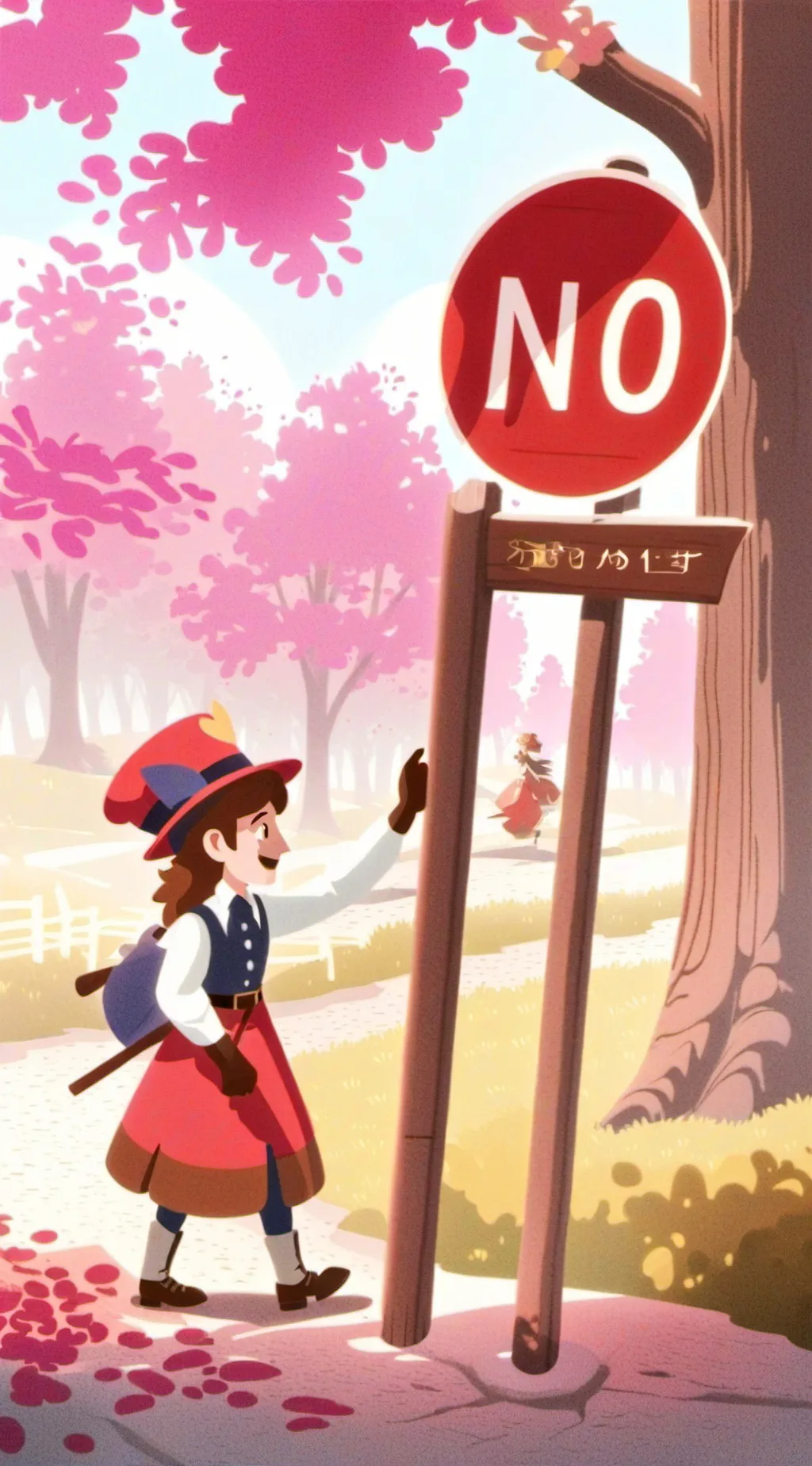 ai character: no sign background