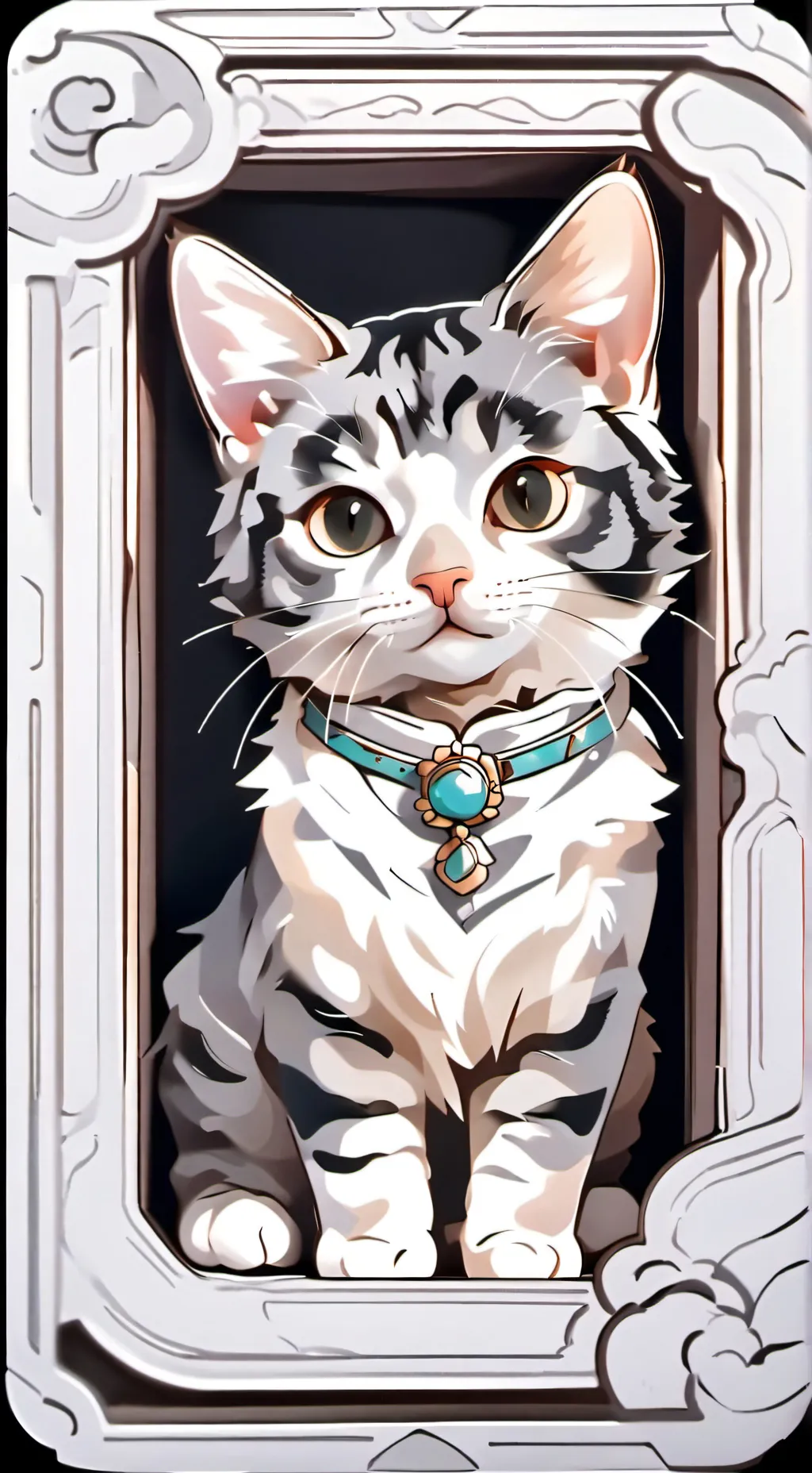 ai character: gatito malvado  background