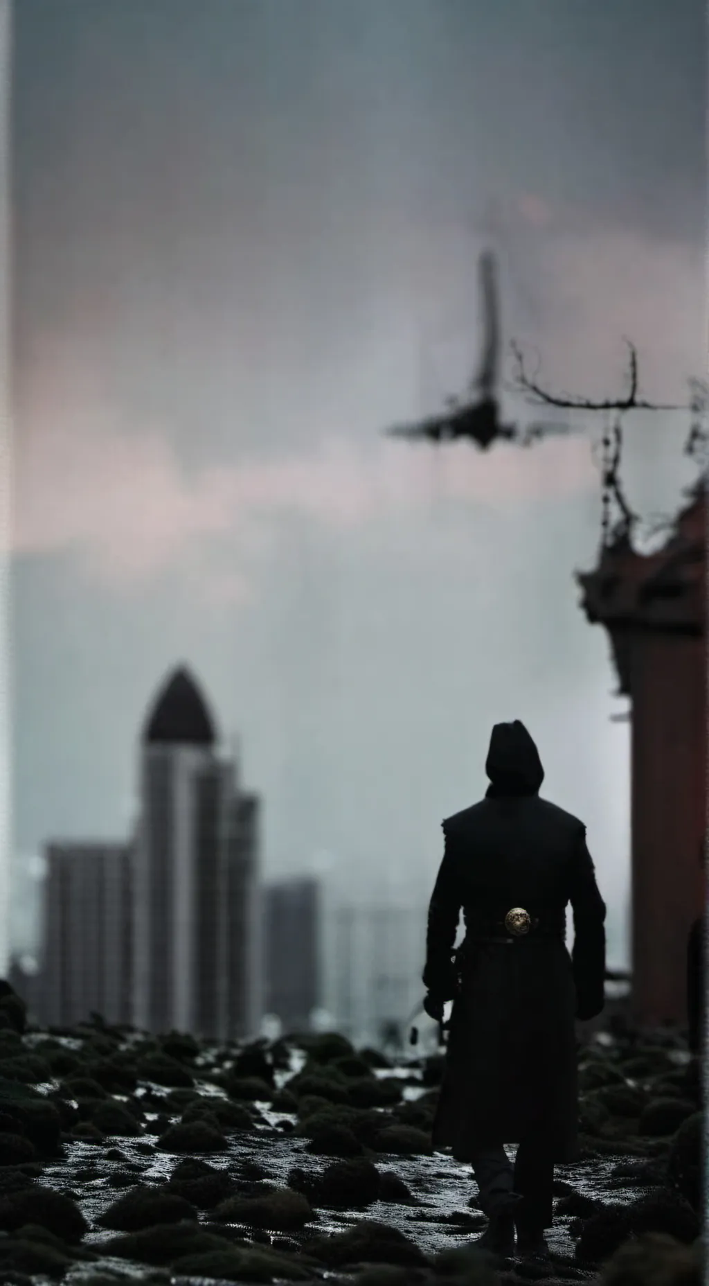 ai character: COD car ride background