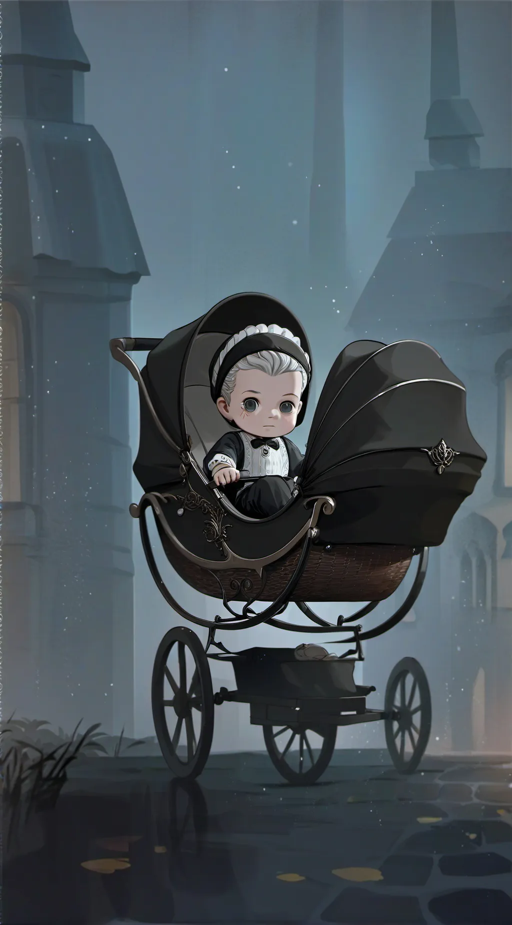 ai character: Random baby  background