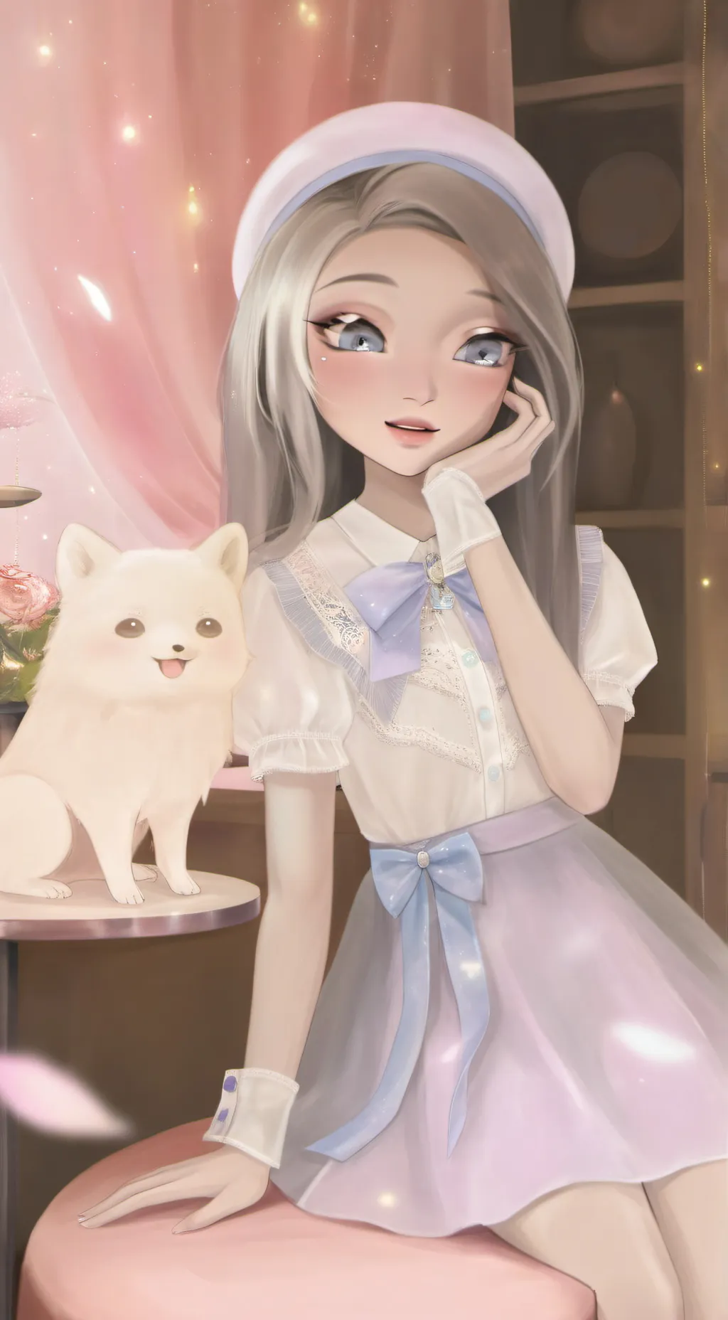 ai character: Shine a light repr background