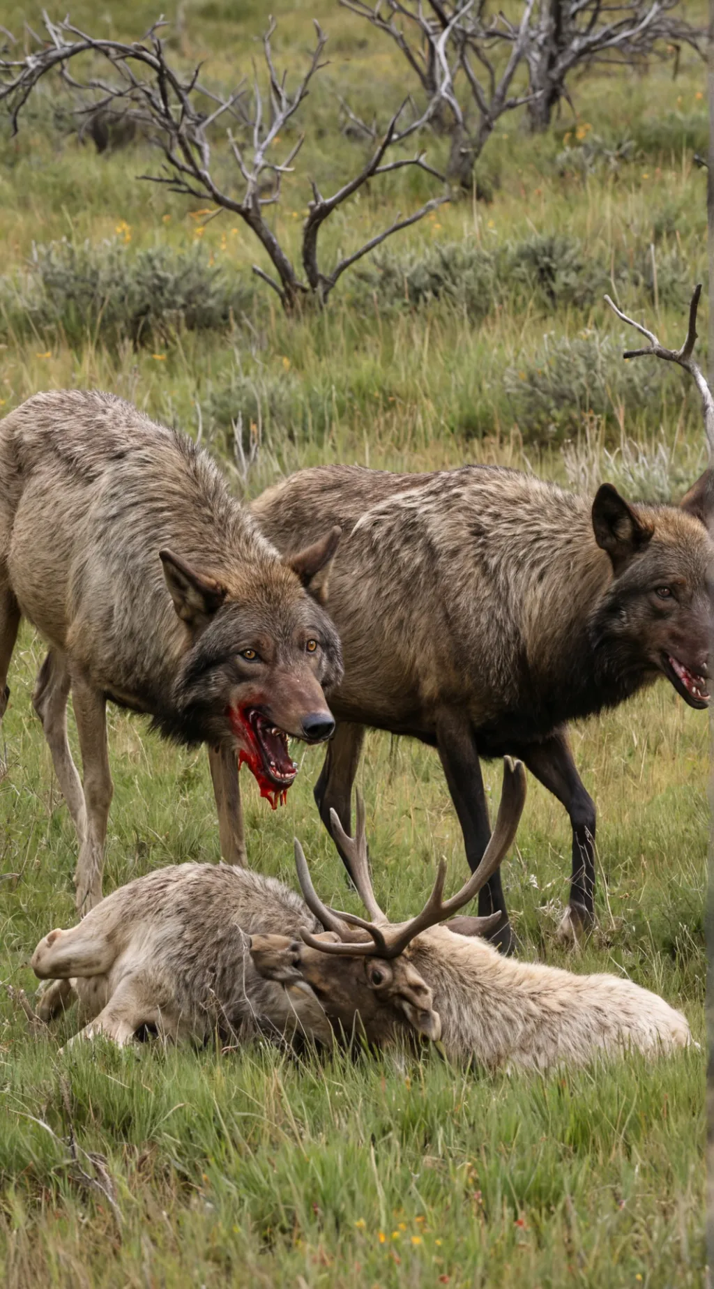 ai character: Wolf fights background