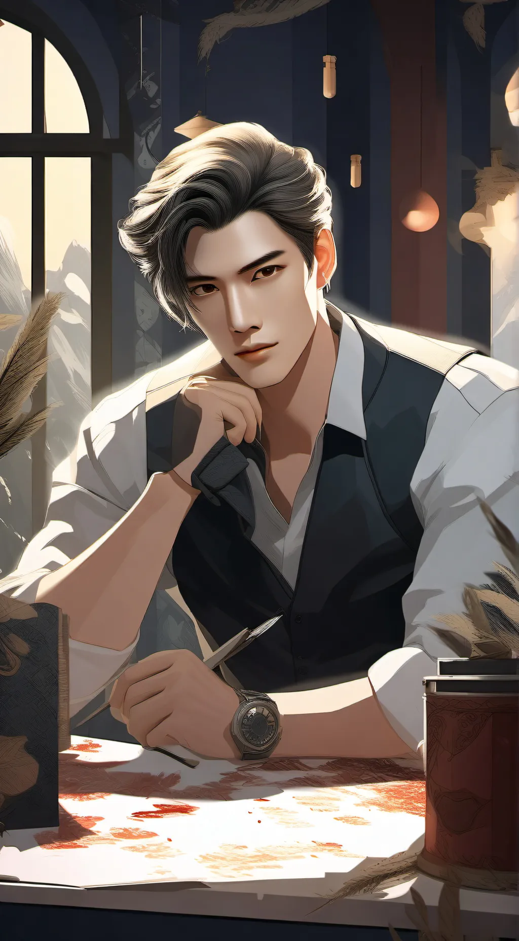 ai character: Lucien background