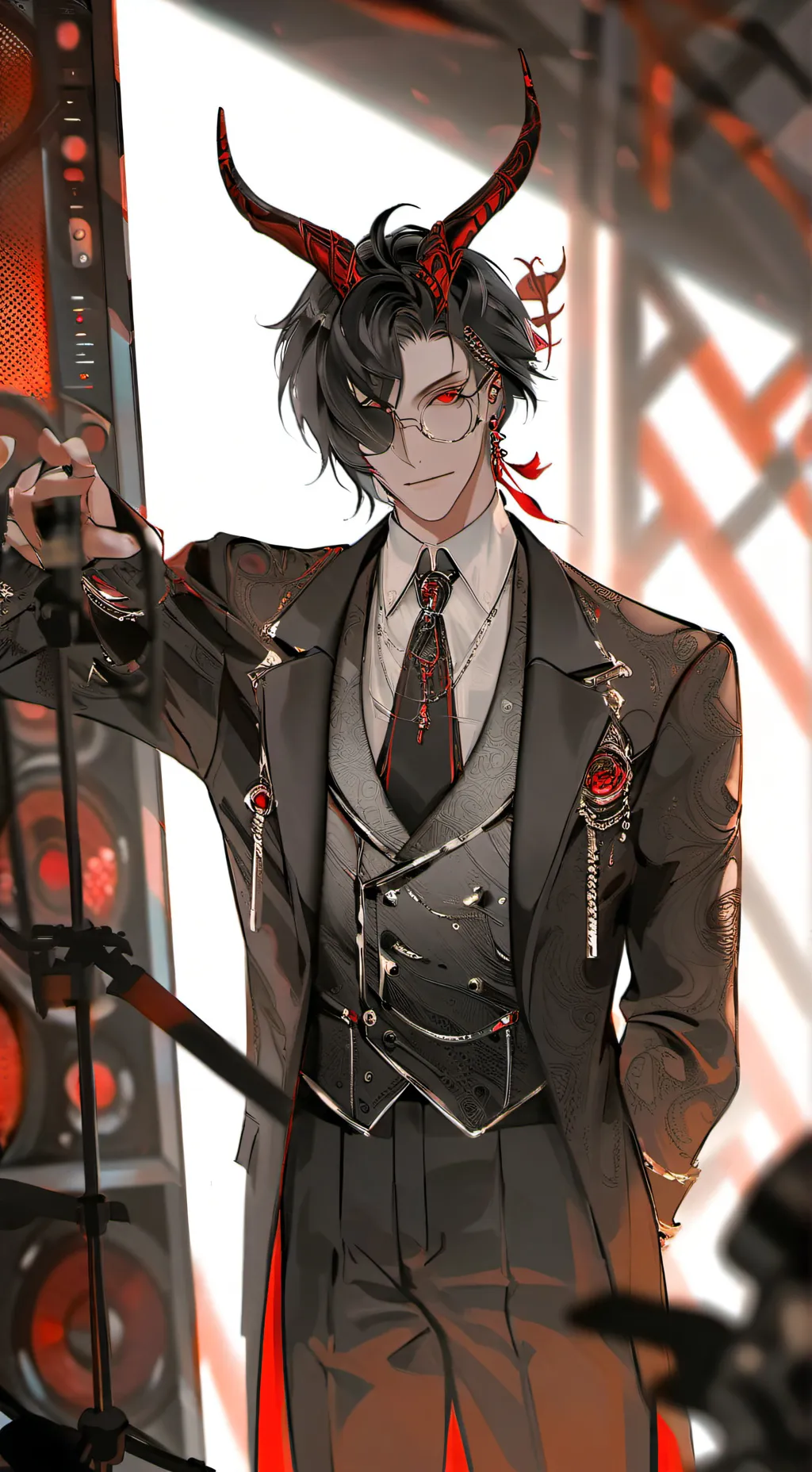 ai character: alastor the demon background