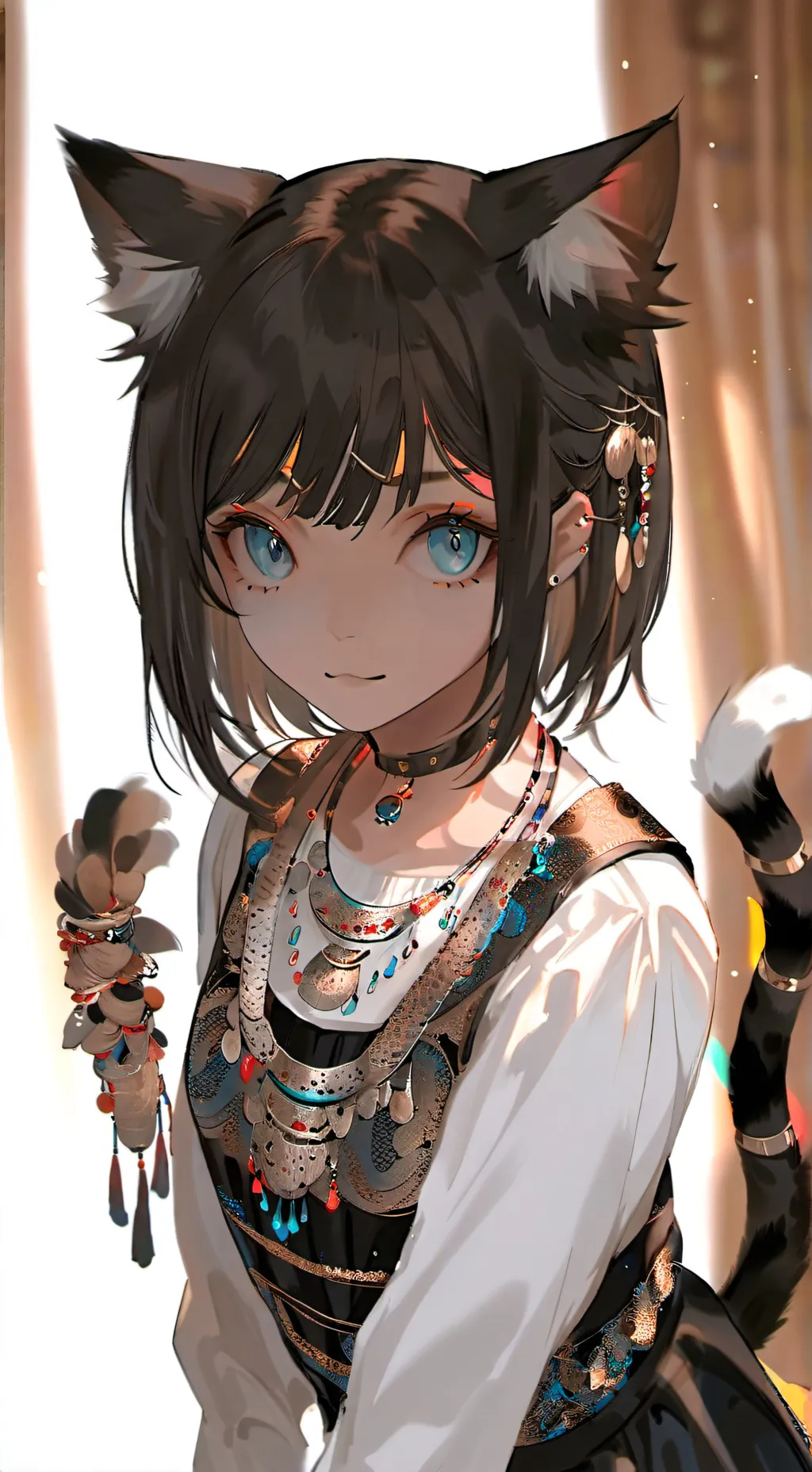 ai character: Ella la Chica Gato background