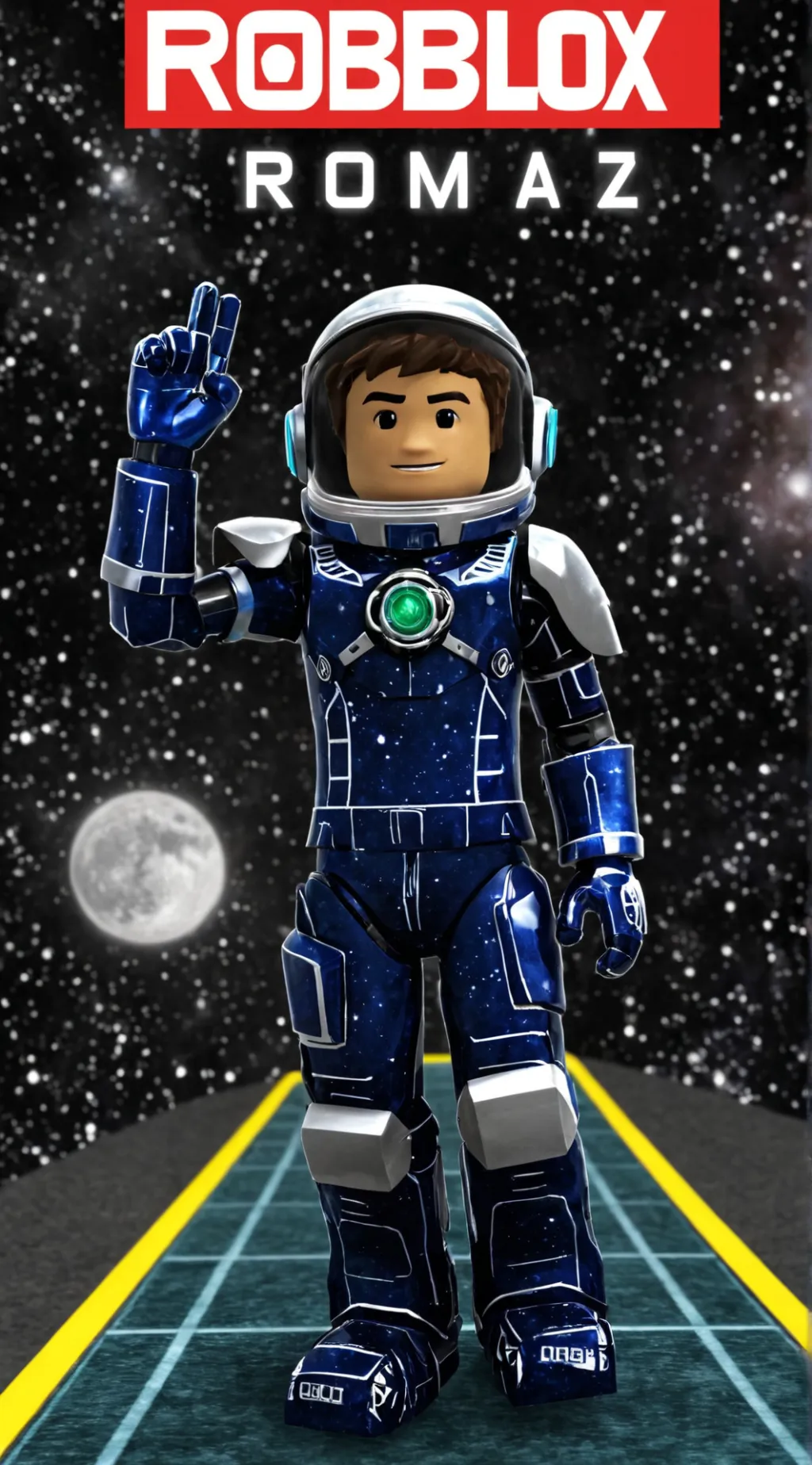 ai character: time in space background