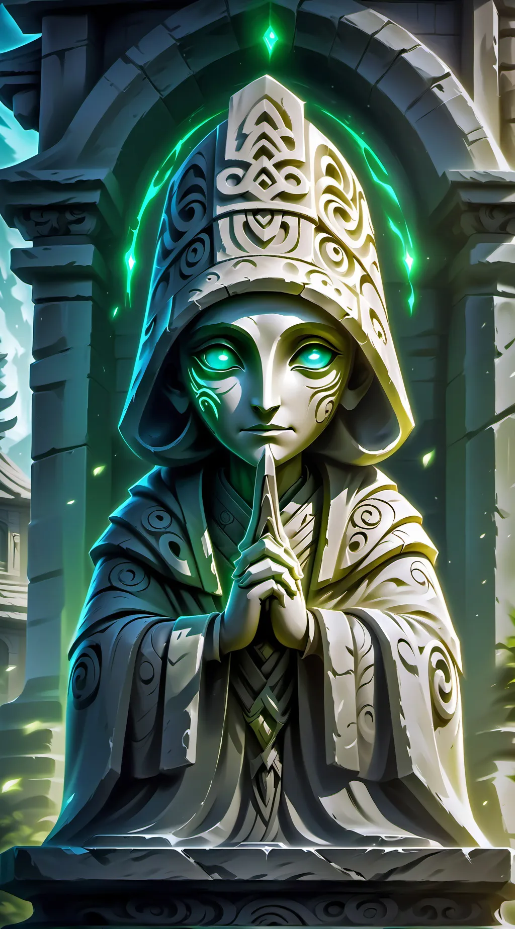 ai character: Monument background