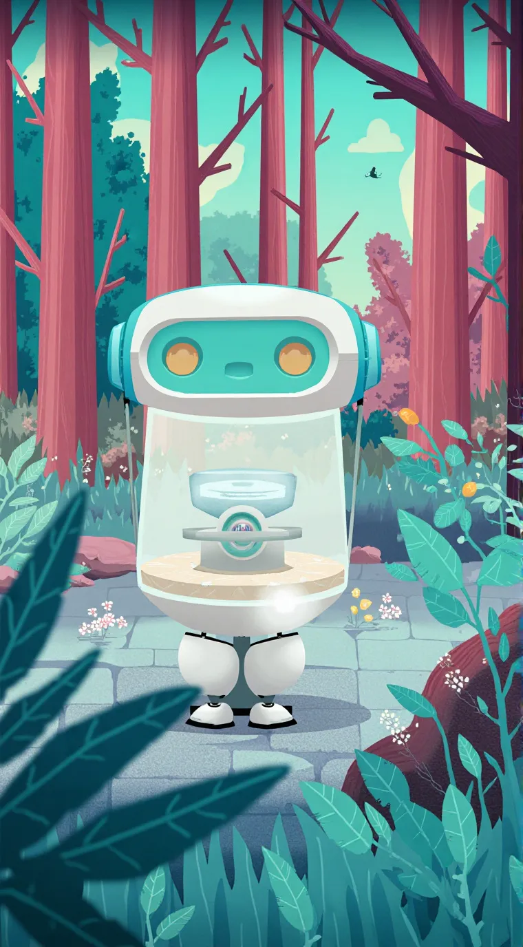 ai character: thw wild robot background