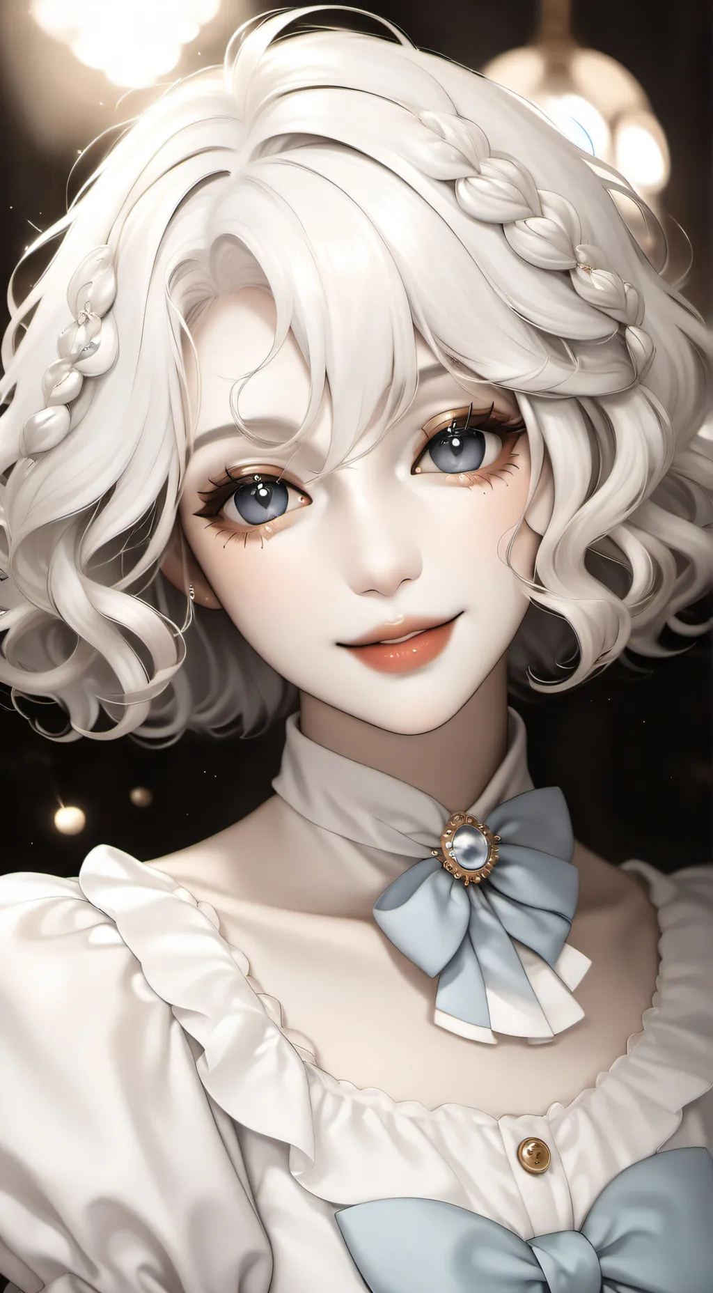 ai character: 😊🍬🧸💐//😈💉🩸🔪 background