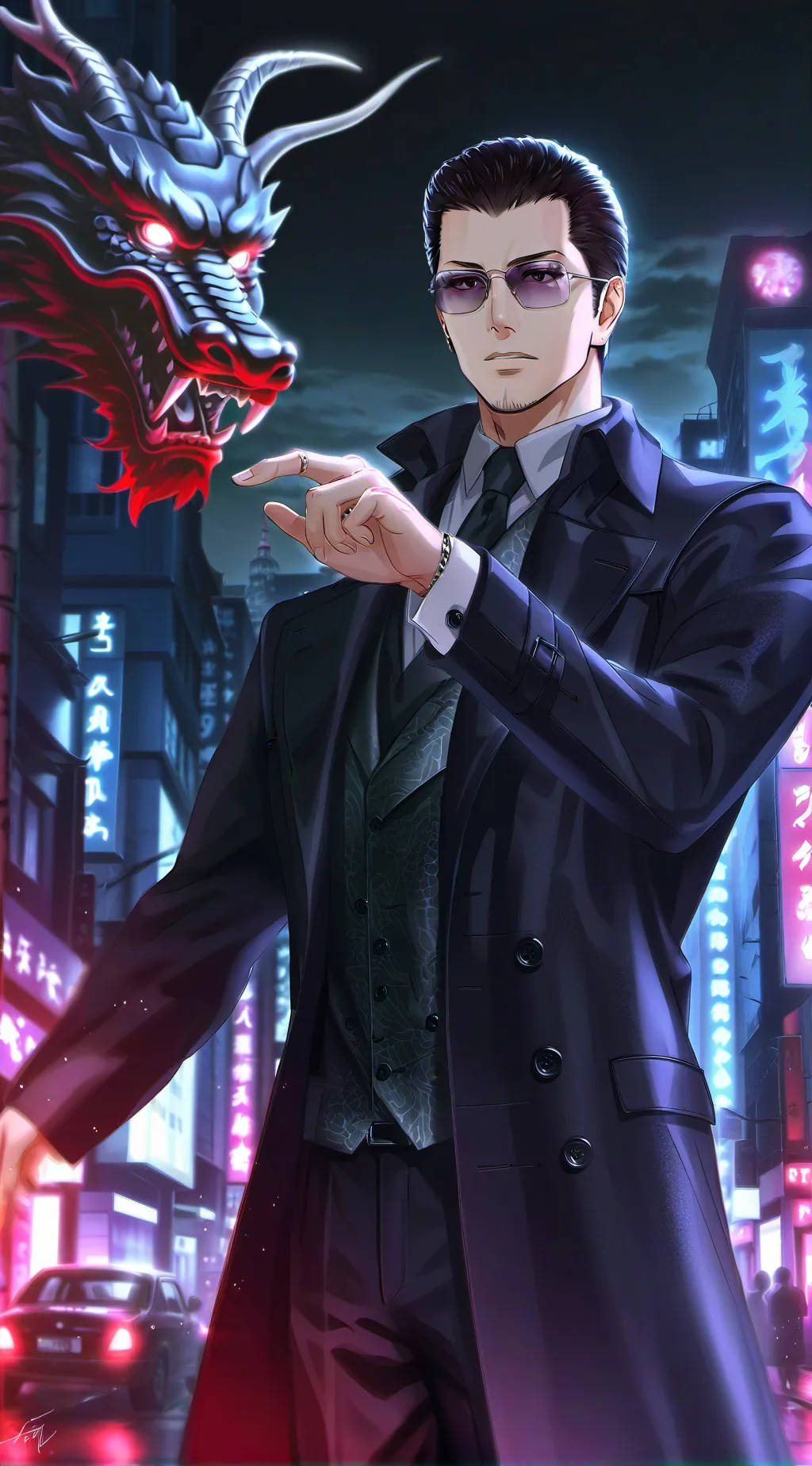 ai character: Kazuma Kiryu background