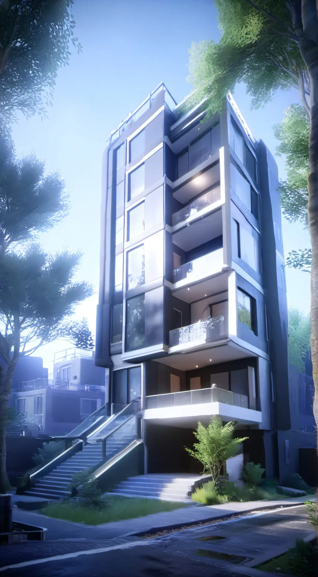 ai character: Ugly ville  background