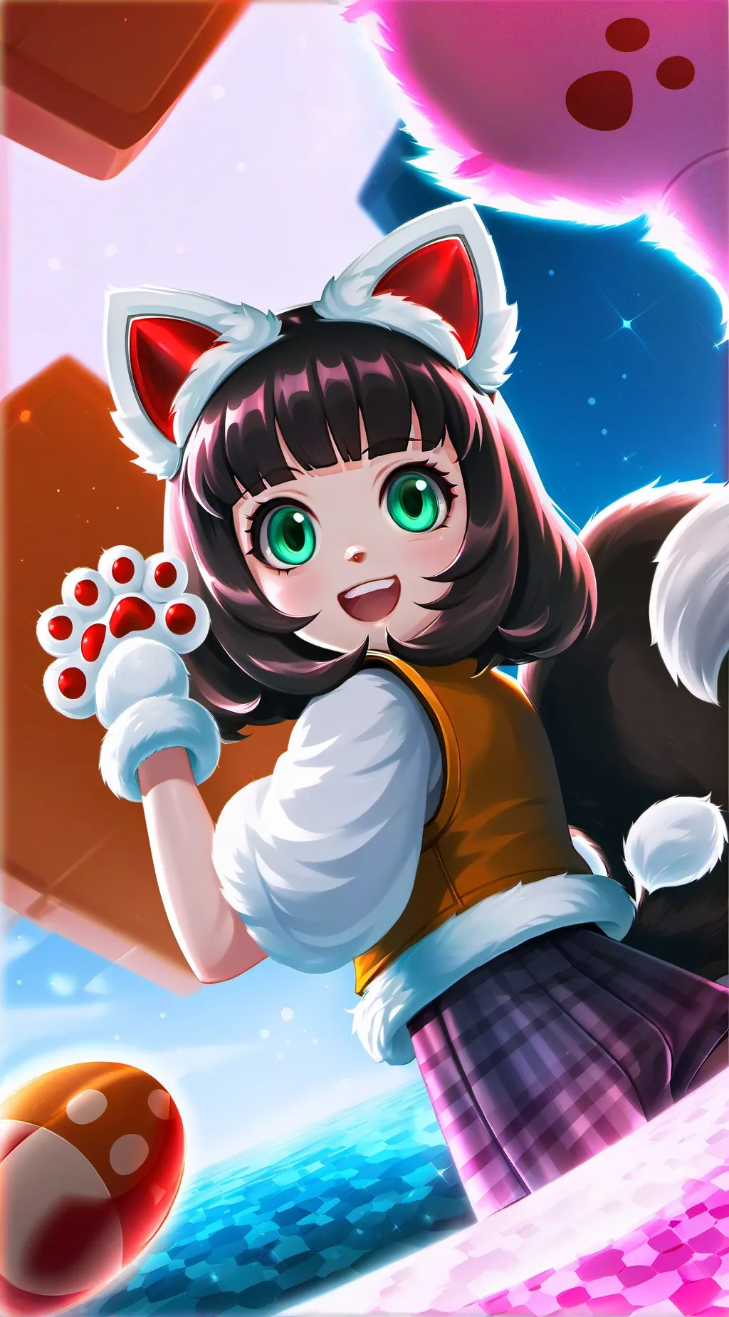 ai character: Pinkie Pixel Spirit background