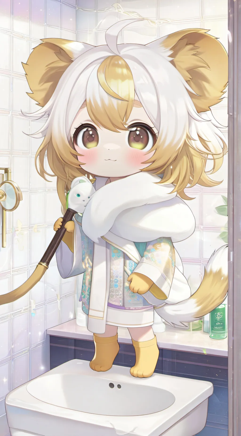 ai character: Glowing Tamarin Sp background