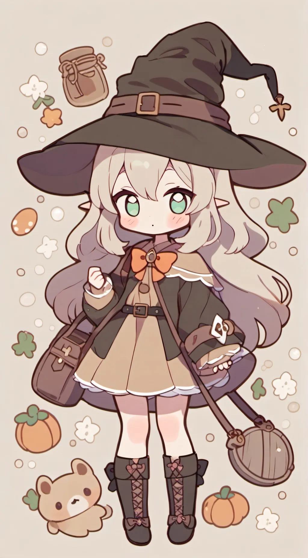 ai character: MHA Halloween! background