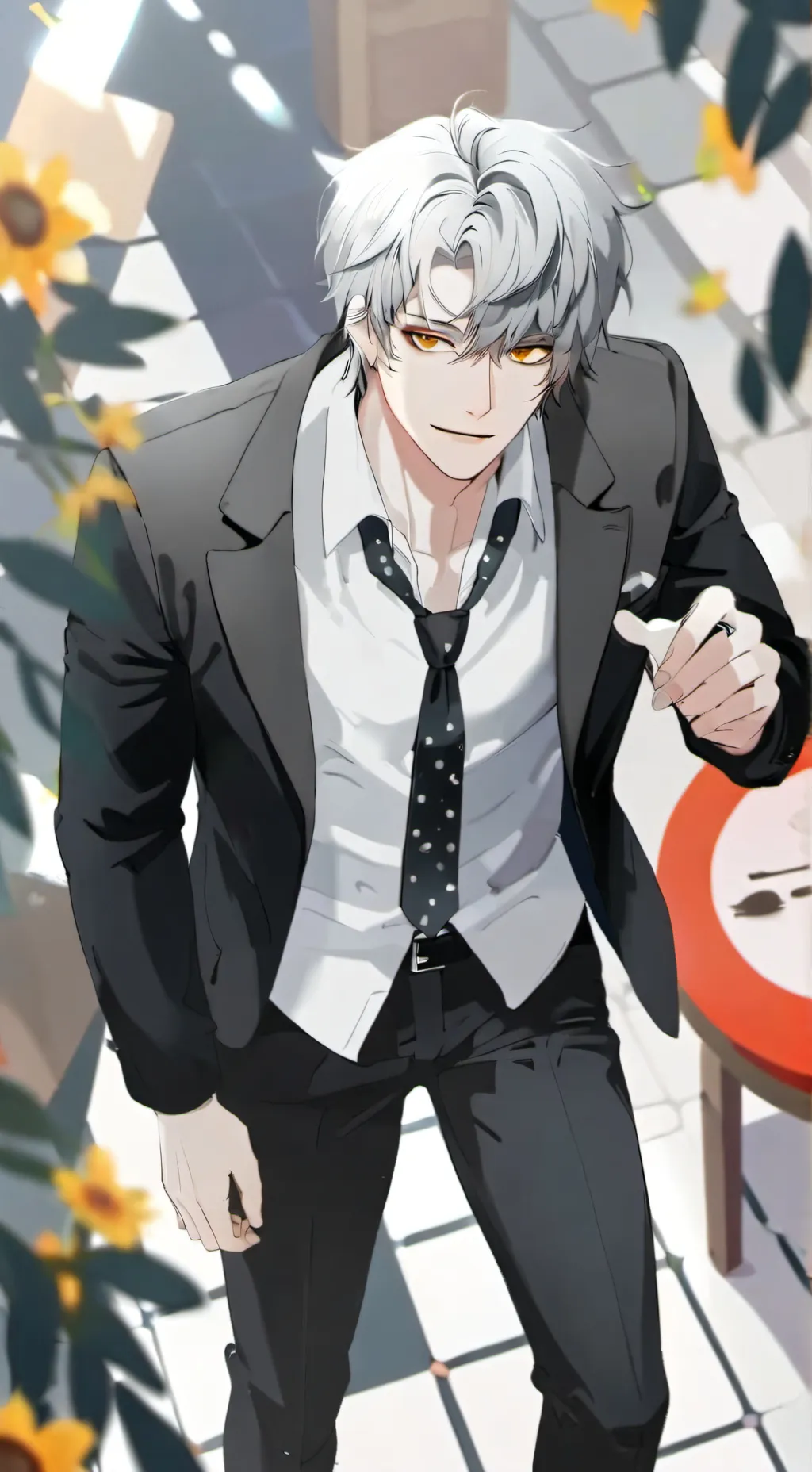 ai character: •^Miie^• background