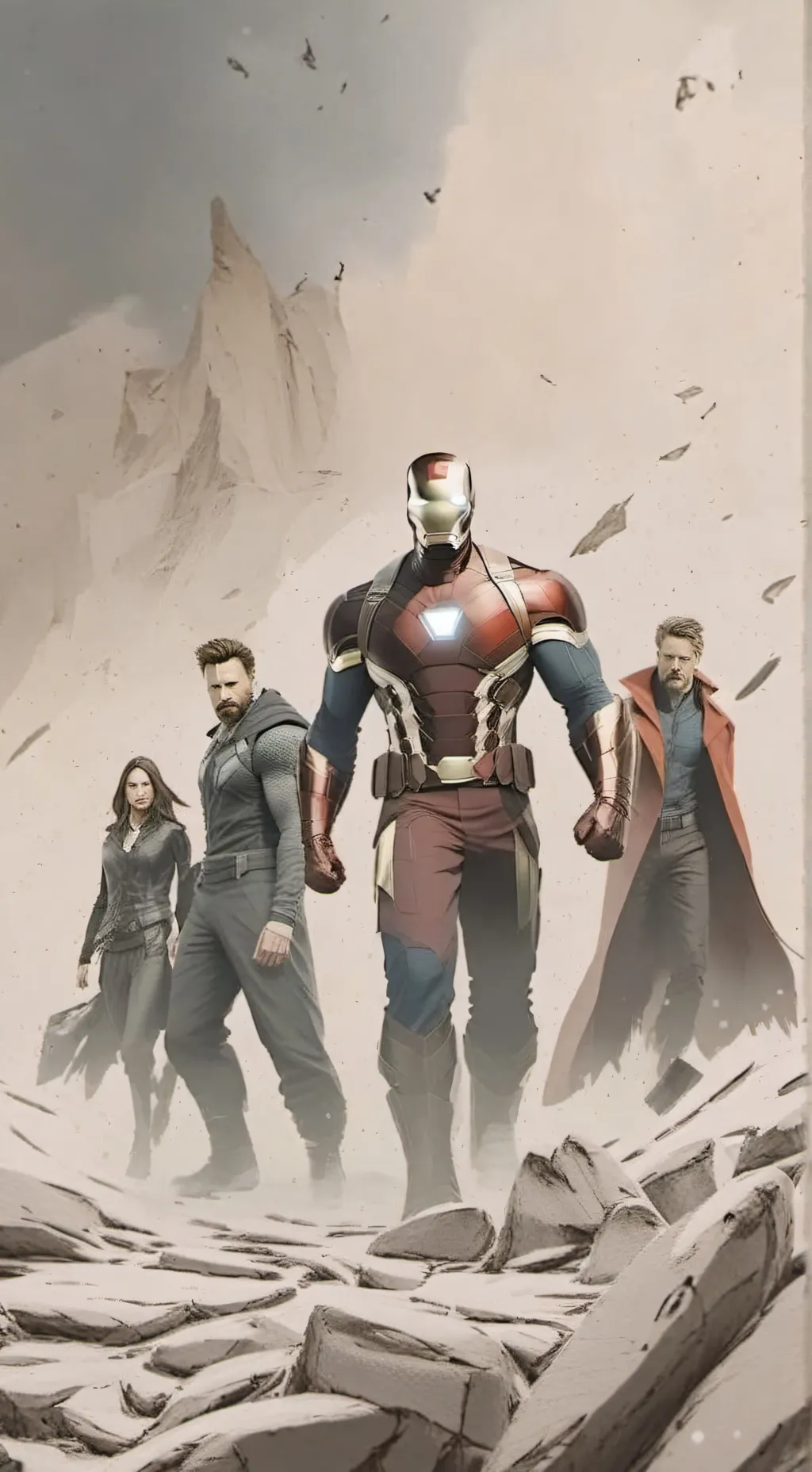 ai character: avengers  background