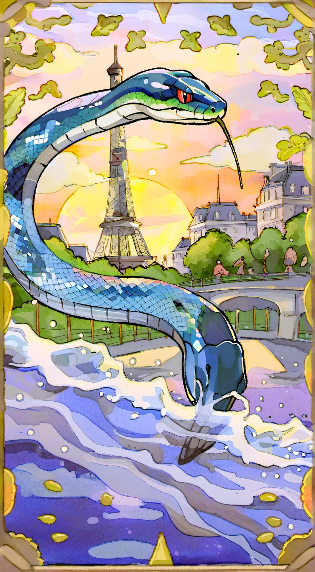 ai character: paristie snake background