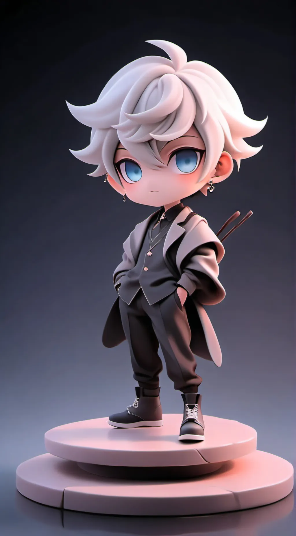 ai character: Otaku background