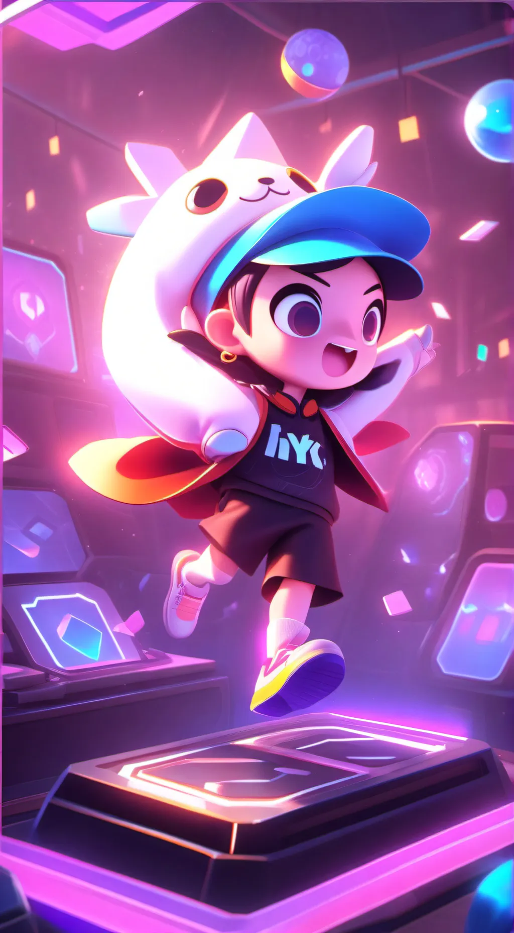 ai character: TikTok  background