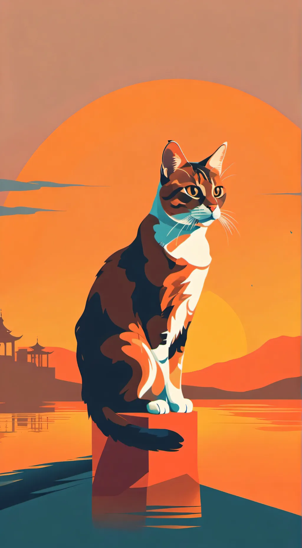 ai character: 𝚊𝚋𝚊𝚗𝚍𝚘𝚗𝚎𝚍 ᑕᗩT background