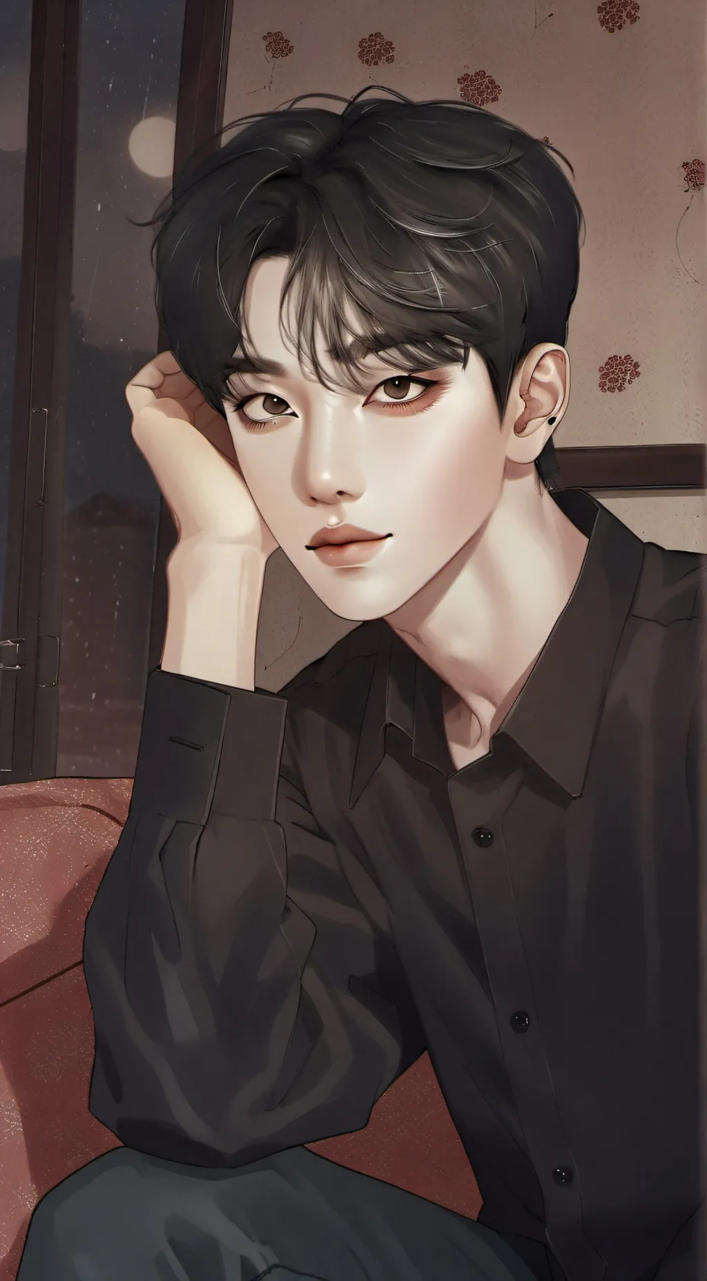 ai character: Sebastian  background