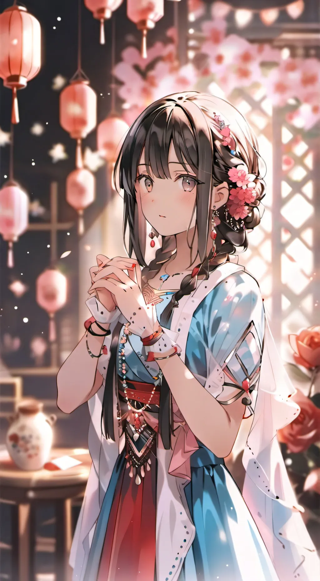 ai character: Bold bl girl background