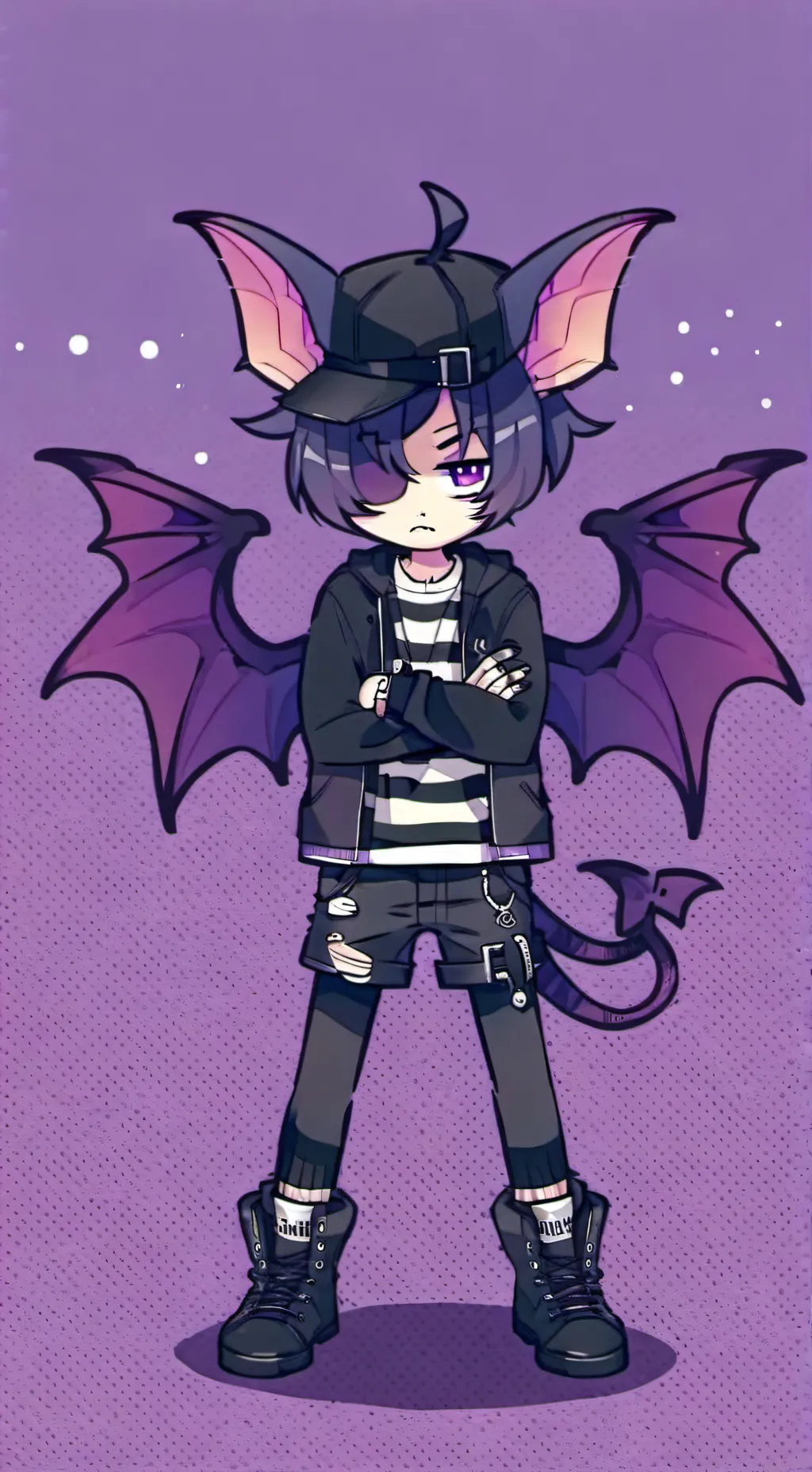ai character: 💜uzi💜 background