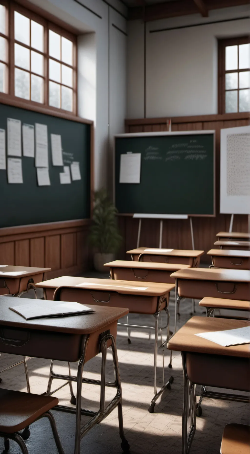 ai character: strict classroom background