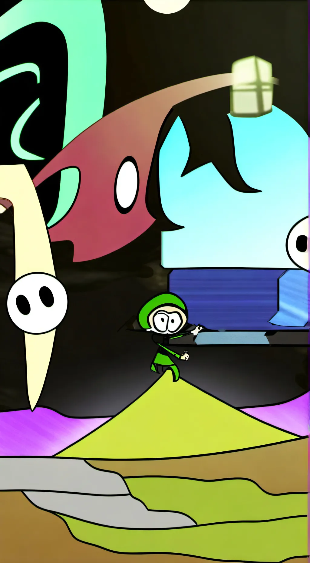 ai character: FREAKY DANDY 👁️🫦👁️ background