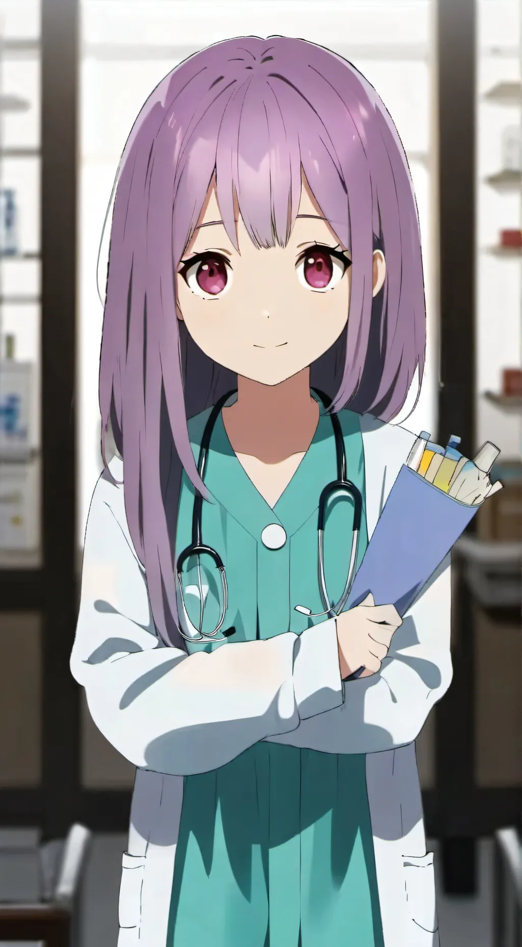 ai character: Docter rainbow 🌈 background