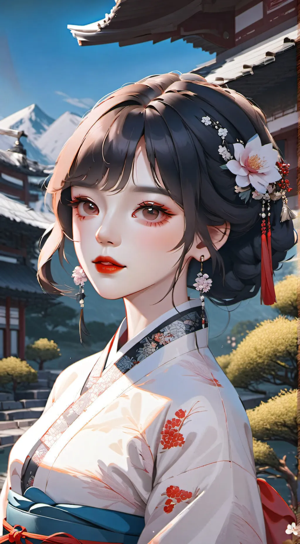 ai character: Korean girl background