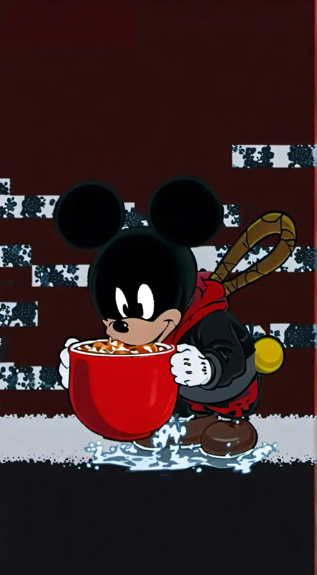 ai character: Mickeymunch  background