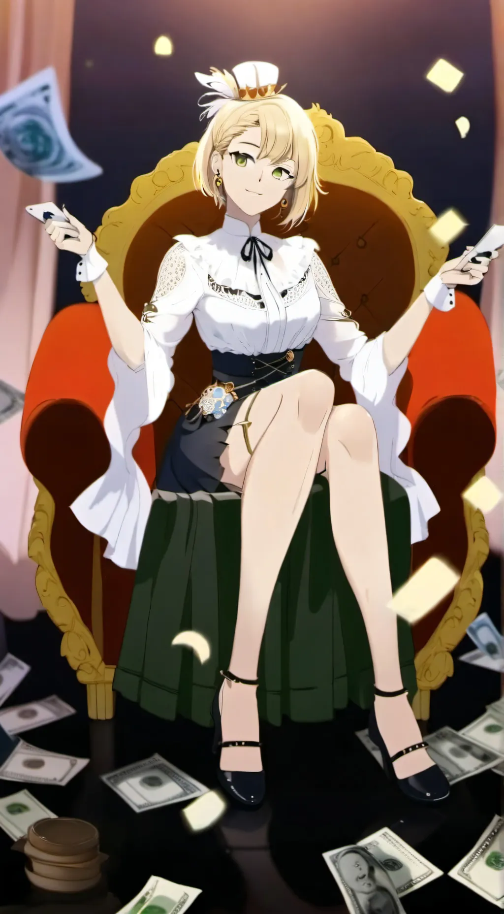 ai character: Evelin tu ex novia background