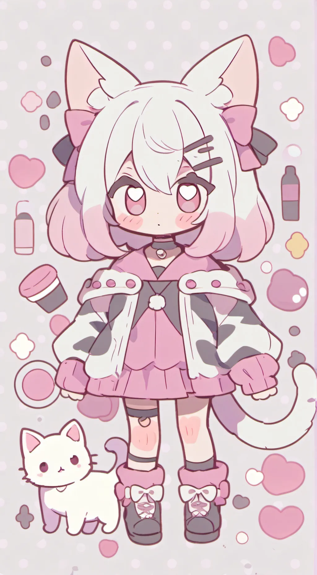 ai character: Cat girl background