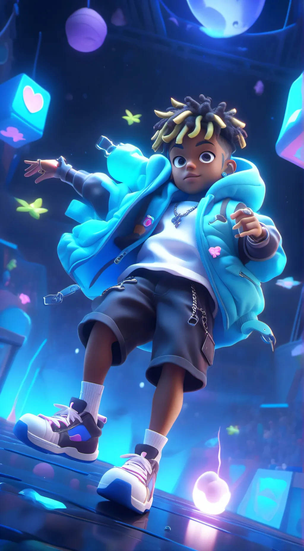 ai character: juice wrld  background