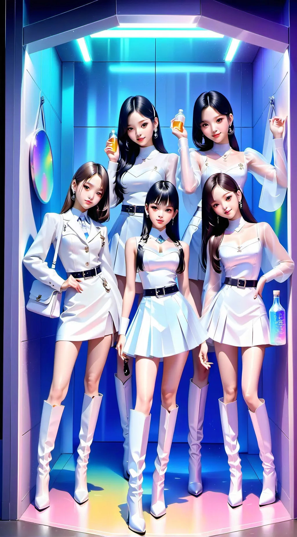 ai character: B-Komachi tu grupo background