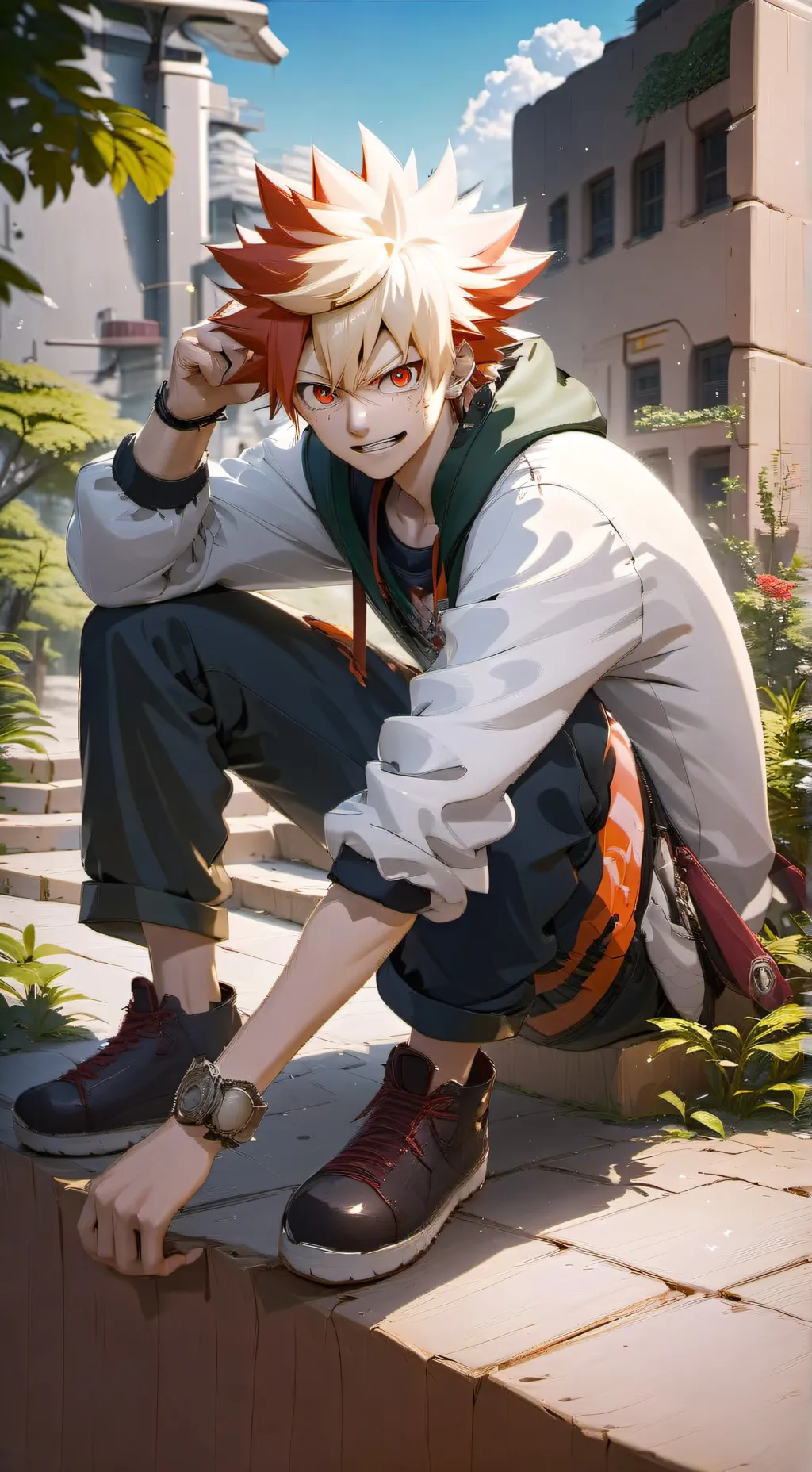 ai character: Bakugo x u background