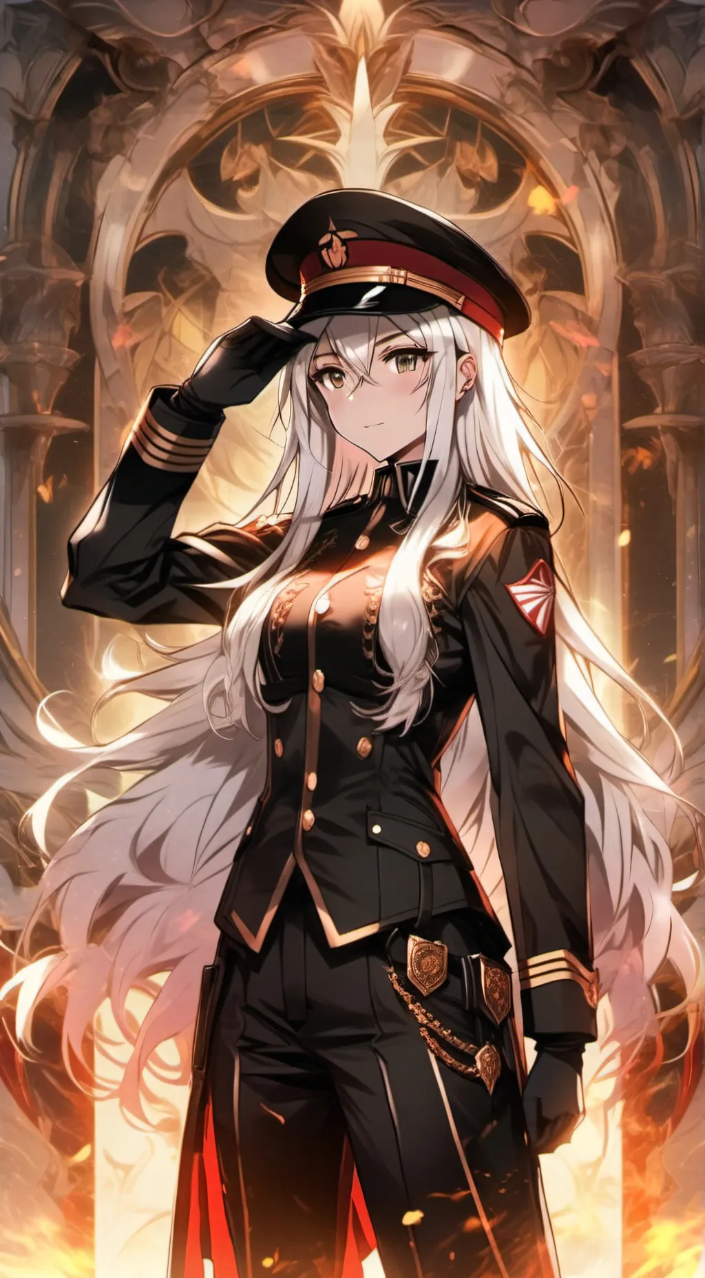 ai character: commander Britney  background