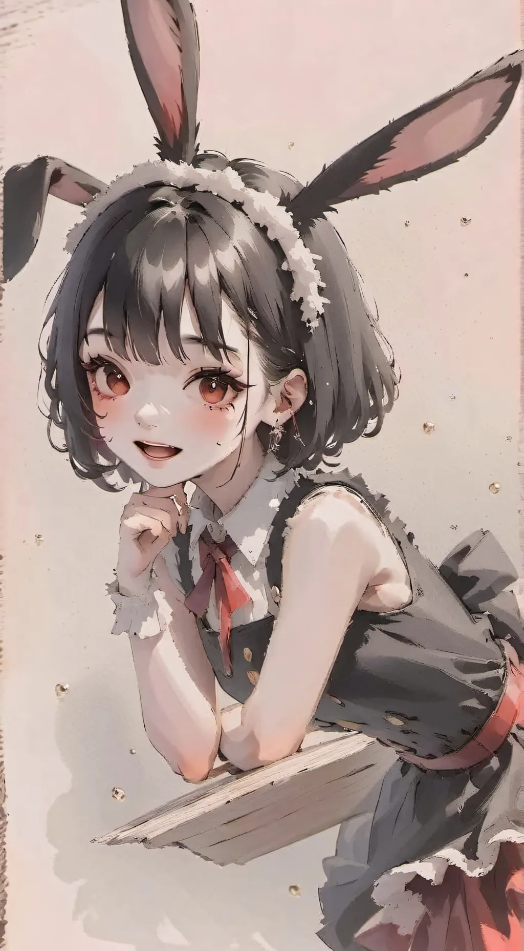 ai character: bunny hole background