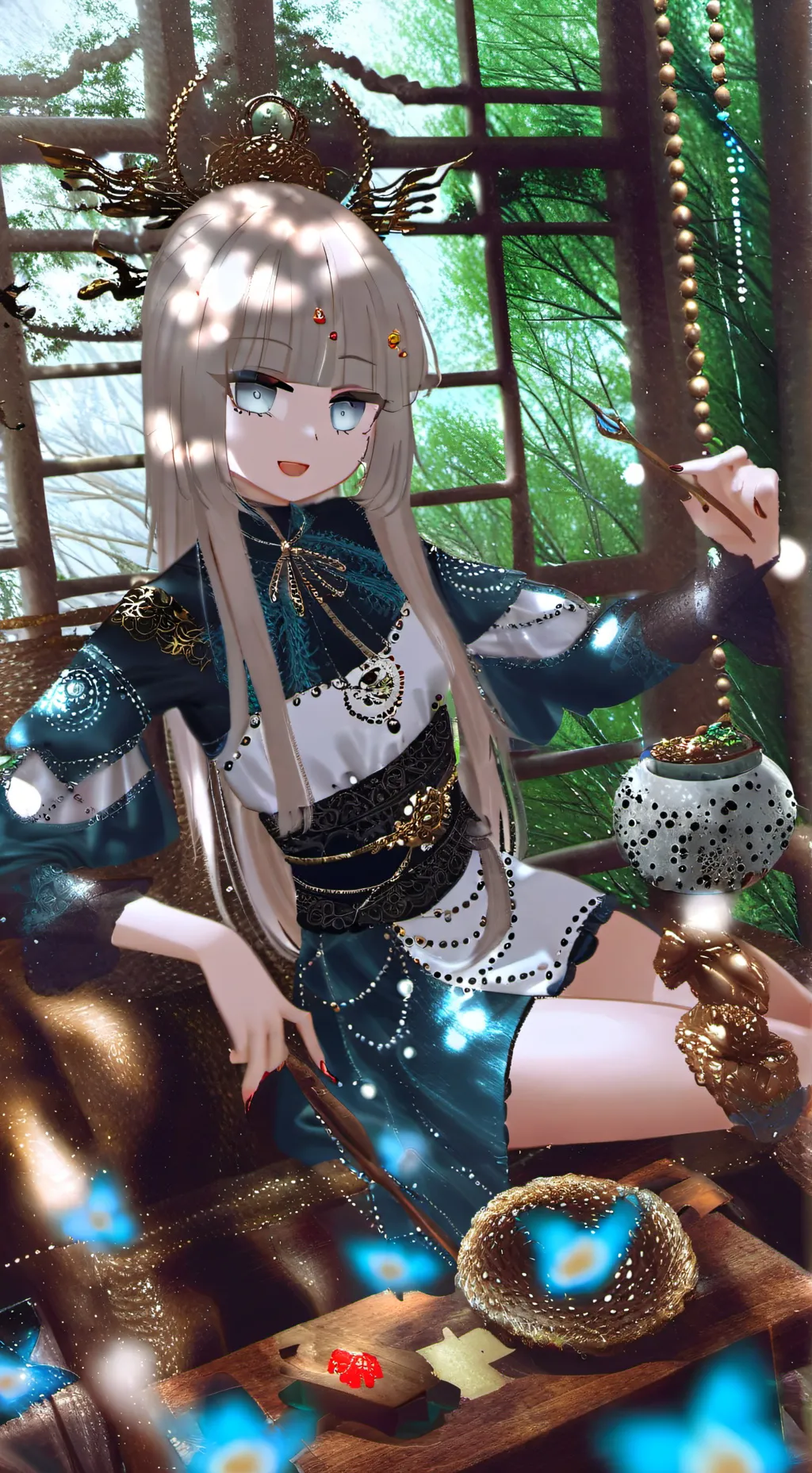 ai character: 糖果 background