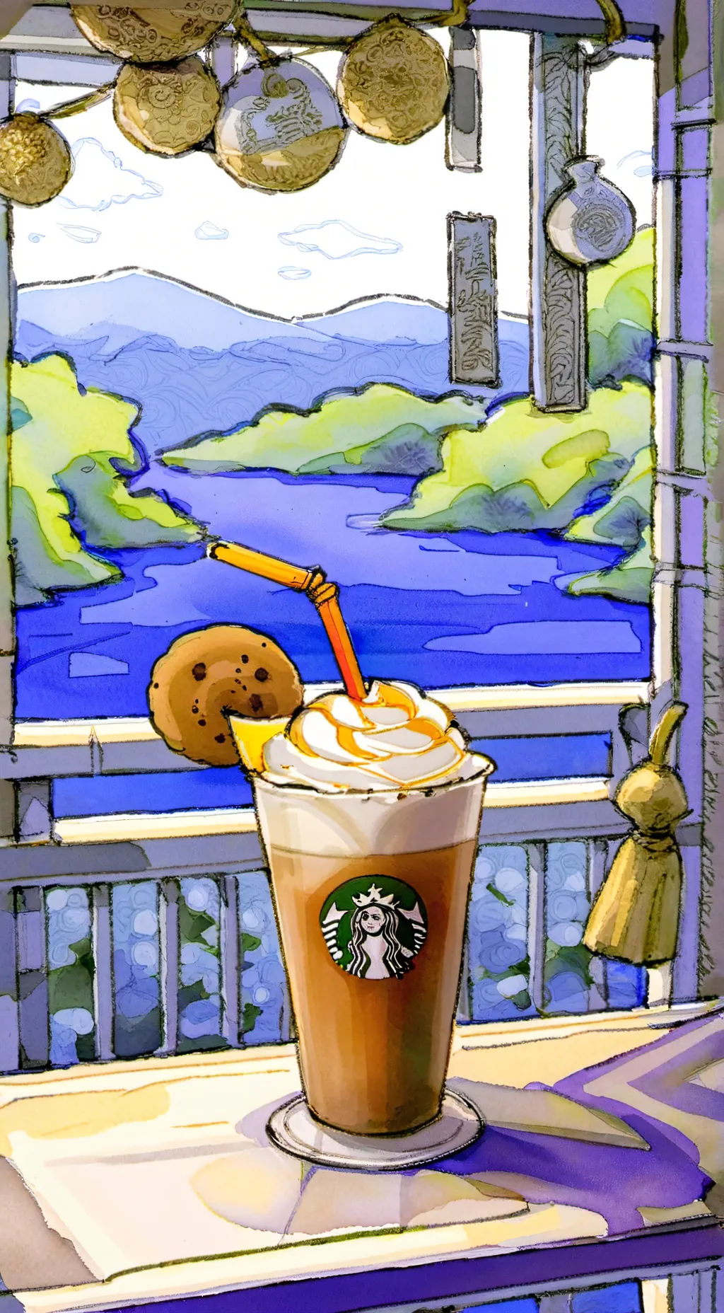 ai character: Caramel arrow 🍪 background