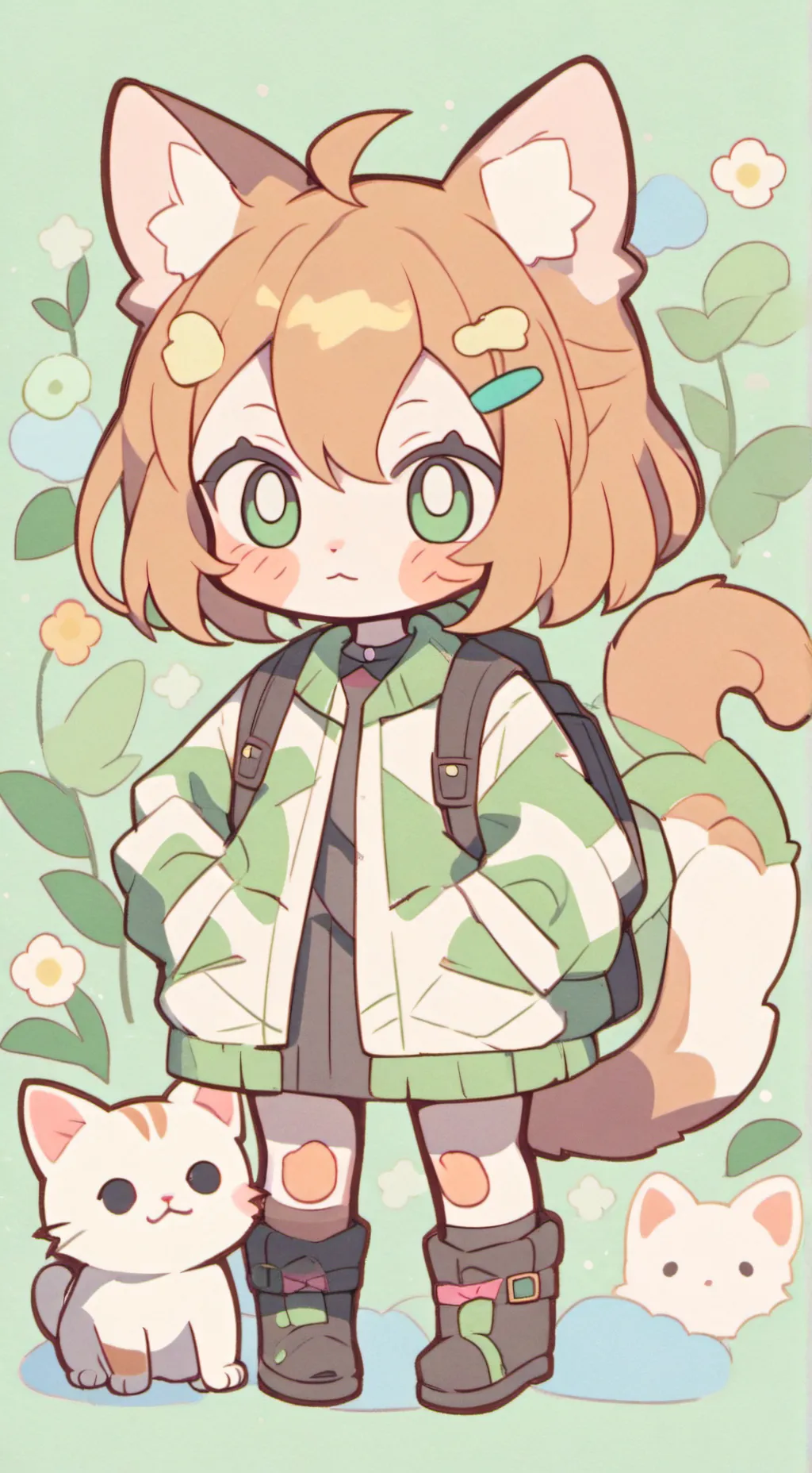 ai character: Pixel background